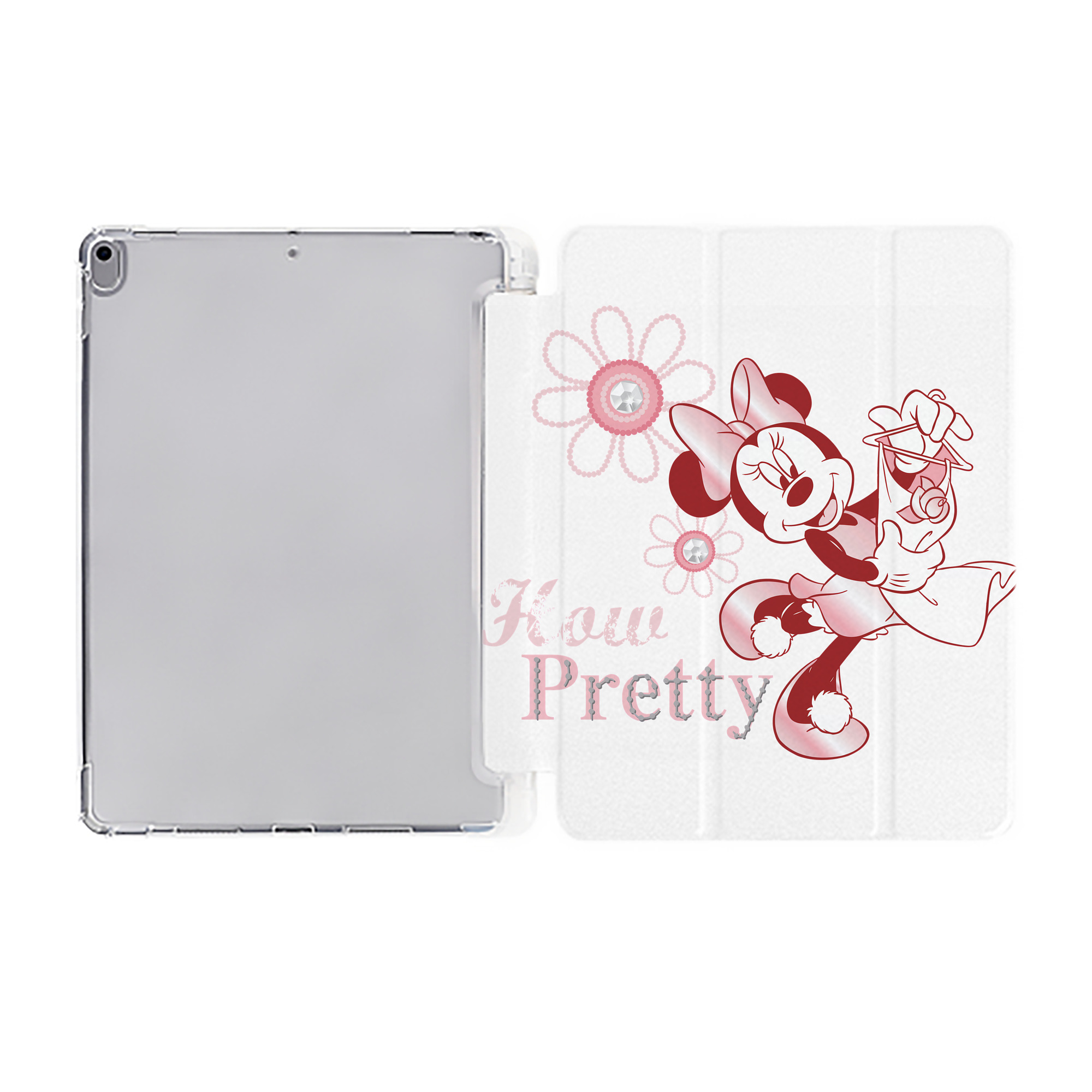 （画像用） ミッキーマウス Mickey Mouse IPad ケース ペン収納付き 三つ折りスタンド PUレザー×シリコン 対応機種9.5/10.5/10.9インチ